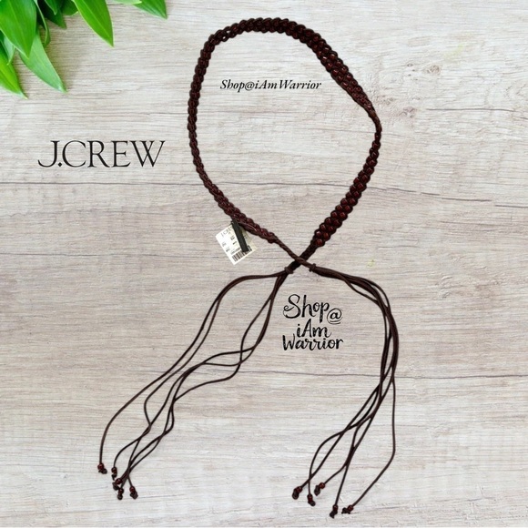 J.Crew NWT braided beaded leather tassel wrap belt *shop@iamwarrior